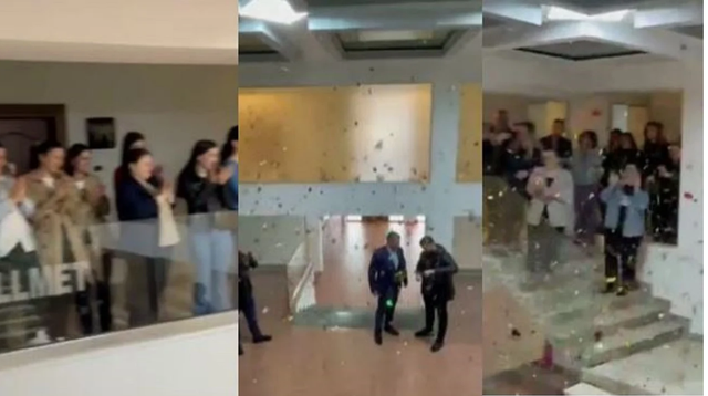 MORI MANDATIN TJETËR NË KRYE TË BASHKISË LEZHË/ Pjerin Ndreu pritet me ovacione nga punonjësit