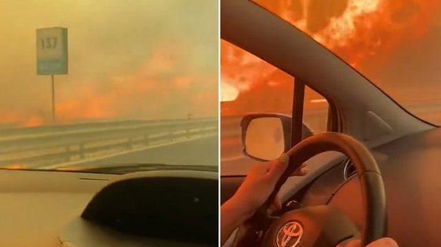 KUSHTET EKSTREME TË MOTIT/ Dalin PAMJET e frikshme nga zjarret në rrugët e Siçilisë