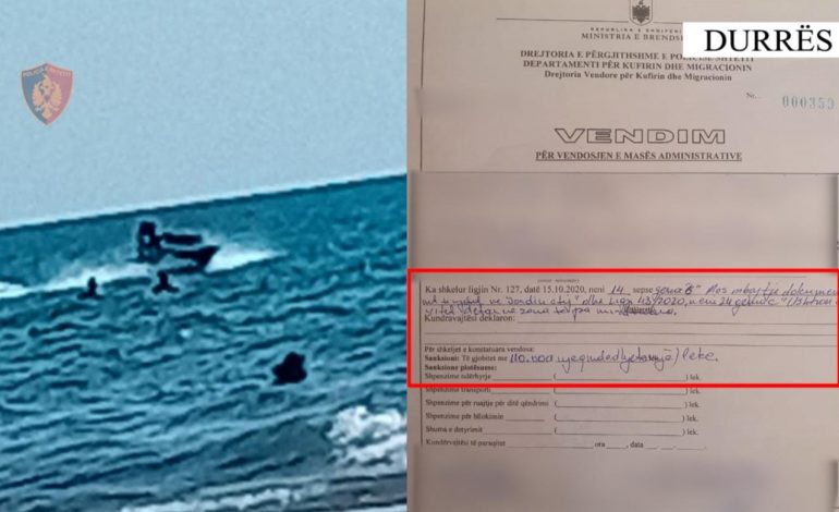 NDODH SËRISH/ Rrezikoi jetën e plazhistëve duke shkelur perimetrin e sigurisë, e pëson keq drejtuesi i Jet Sky