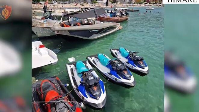 SIGURIA NË PLAZHE/ Bllokohen tyre skafe, gomone dhe Jet Ski nga Vlora në Ksamil, gjobiten pronarët
