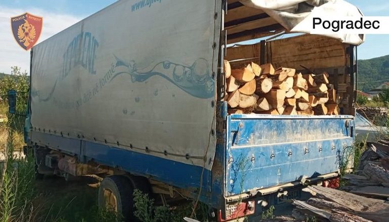 PO TRANSPORTONIN DRRU ZJARRI TË PRERË NË MËNYRË TË PALIGJSHME/ Dy persona në hetim në Pogradec