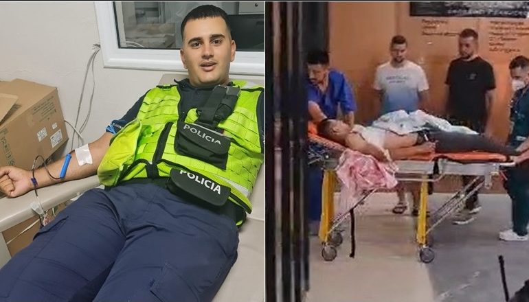 GJESTI I VEÇANTË/ Policët japin gjak për të shpëtuar jetën e kolegut Redin Caushaj! Efektivi ndërhyri të shuante sherrin u godit me thikë