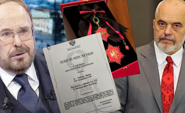 “NË KËTO ORË TË VËSHTIRA TË LUFTËS PËR JETËN…”/ Rama i akordon Fatos Nanos medaljen e mirënjohjes publike: Lideri historik i PS meriton lutjet tona