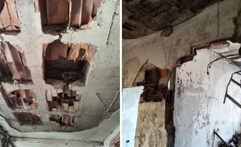PAMJET/ Mure të shkatërruara e të mbuluara nga hiri, ja çfarë mbeti pas zjarrit në pallatin 10-katësh në Tiranë