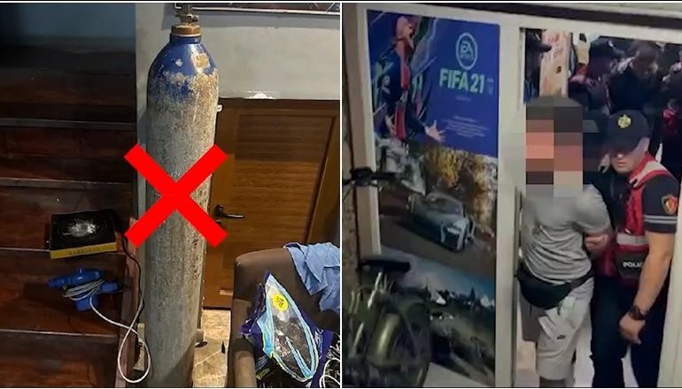 KONSUMOI TULLUMBACE ME AZOT/ 15-vjeçari përfundon në spital! 3 të arrestuar në Fier, përshtatën lokalin për drogë! Sekuestrohet bombola me 50 litra azot