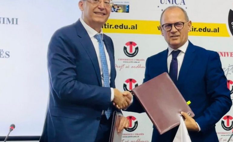 Marrëveshje bashkëpunimi mes Universitetit të Tiranës dhe Credins bank