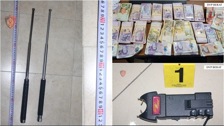 "TEMPULLI" NË KUÇOVË/ 2 të arrestuar për drogë, kapen me paund e lekë, elektroshok dhe 2 shkopinj metalik