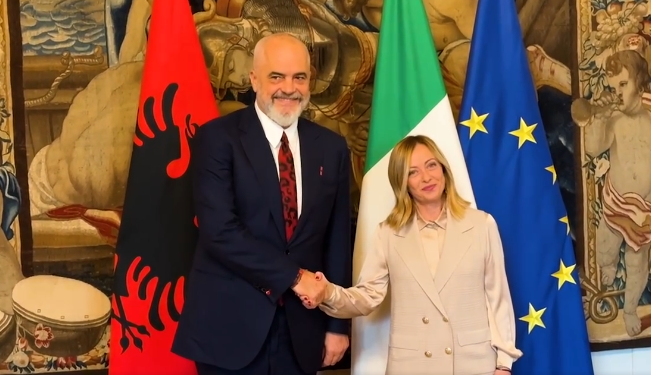 EDI RAMA VIZITË PUNE NË ROMË/ Takim me kryeministren e Italisë, Giorgia Meloni