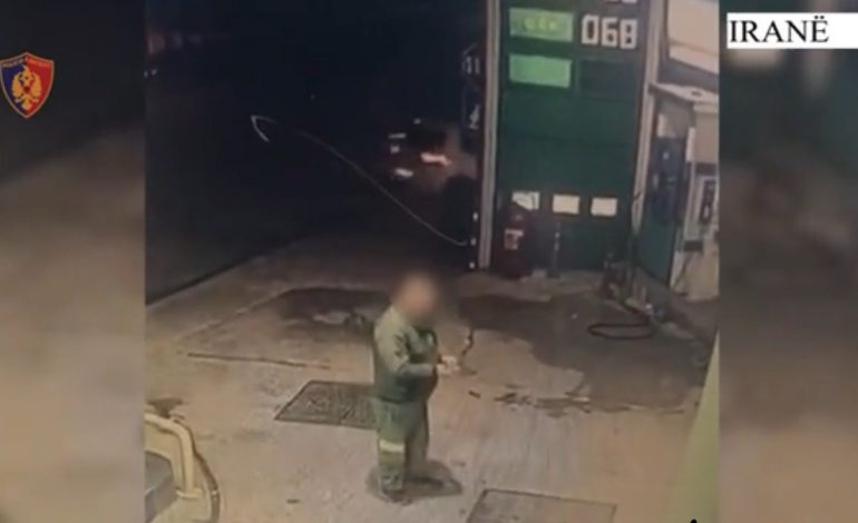 GRABITET ME DHUNË NJË PIKË KARBURANTI NË TIRANË/ Dalin pamjet e kamerave të sigurisë