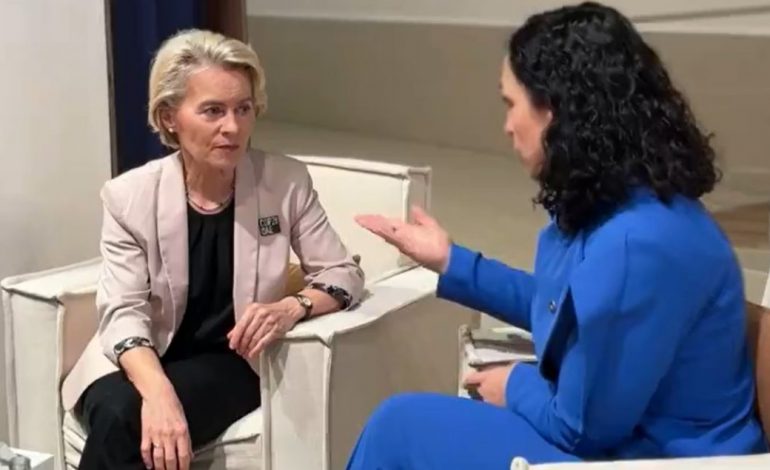 TAKIM ME PRESIDENTEN E KE/ Osmani: Diskutuam se si mund të afrojmë Kosovën me BE-në