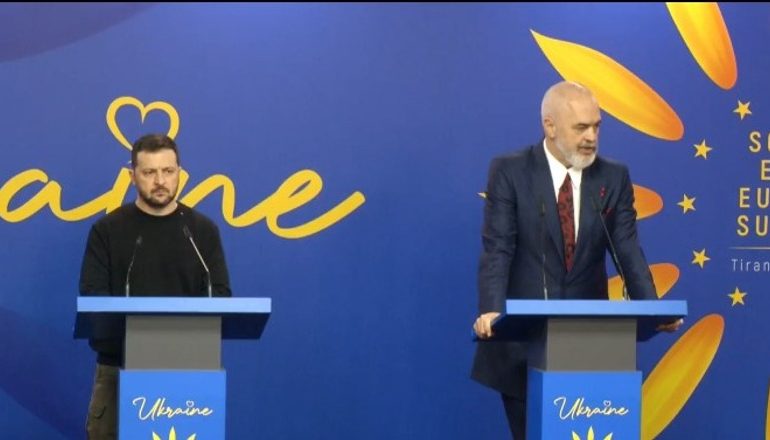 SAMITI NË TIRANË/ Zelensky në konferencë me Ramën: Falënderoj Shqipërinë për mbështetjen që i ka dhënë popullit tonë