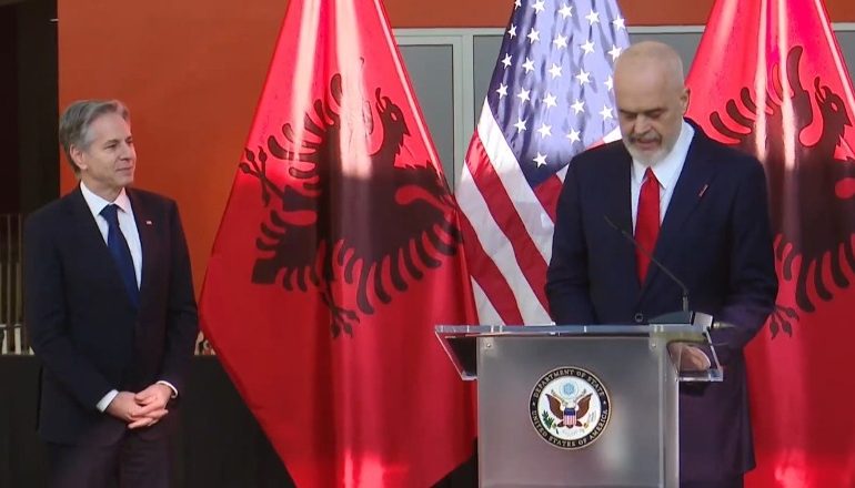 BLINKEN NË TIRANË/ Rama i uron mirëseardhjen: Shtëpia e shqiptarit i përket Zotit dhe mikut