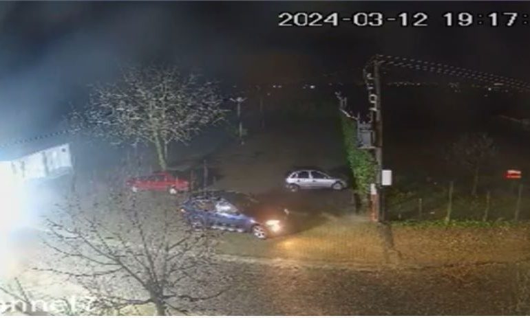 PUBLIKOHEN PAMJET E ATENTATIT NË SHKODËR/ Autorët qëllojnë pa ndalur me kallashnikov, makina shpërthen në flakë