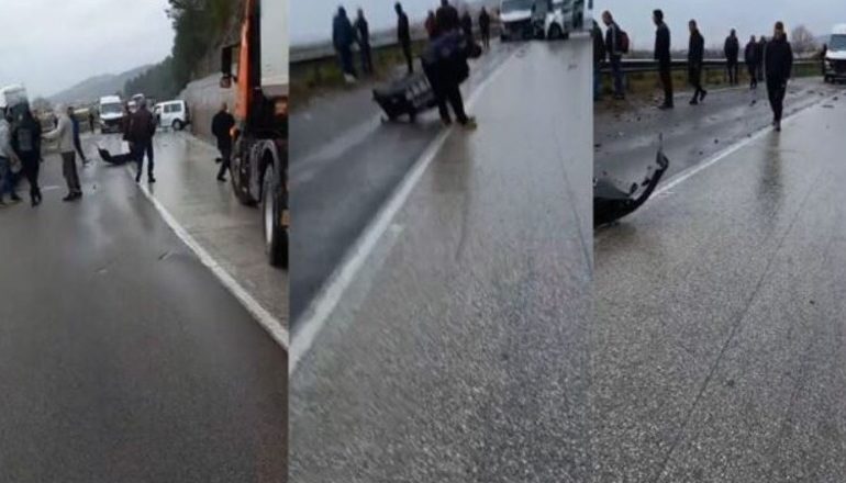 E RËNDË/ Aksident i trefishtë në aksin Elbasan- Peqin! Bllokohet qarkullimi, kalimi i mjeteve vetëm me një korsi
