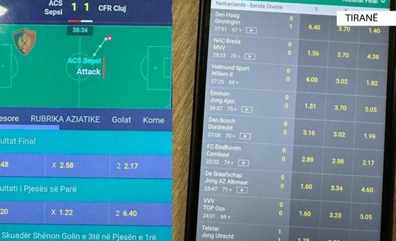 E PËSOJNË KEQ/ Vendosnin baste sportive të paligjshme përmes telefonave, 4 të arrestuar në Tiranë