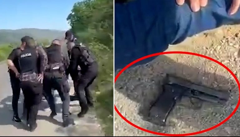 ME ARMË ME VETE/ 36-vjeçari tenton t’i ikë policisë në Vaun e Dejës! Momenti i arrestimit