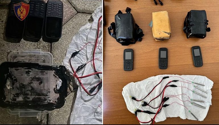 DO SHITESHIN TEK GRUPET KRIMINALE/ Sekuestrohen 3 mina me sahat, 6 kapsolla detonatorë dhe arsenal armësh