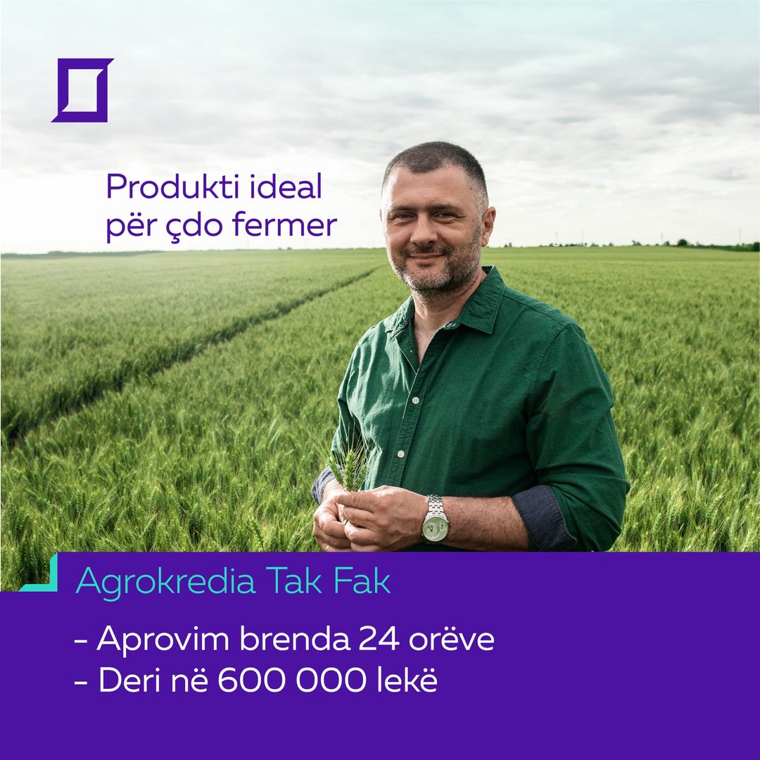 CREDINS BANK/ Agrokredia Tak Fak, produkti ideal për çdo fermer!