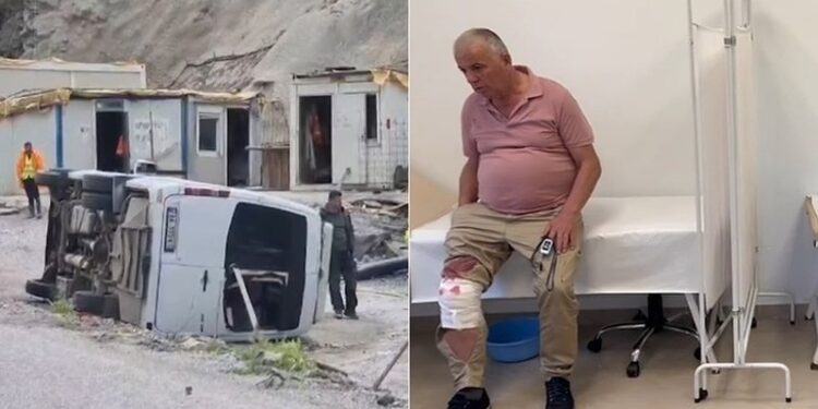 AKSIDENT I RËNDË/ Furgoni del nga rruga në Klos, 5 të plagosur, njëri prej tyre dërgohet tek Trauma