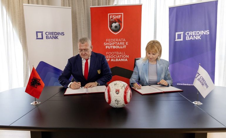 CREDINS BANK, SPONSOR ZYRTAR I KOMBËTARES SHQIPTARE/ Firmoset marrëveshja me FSHF