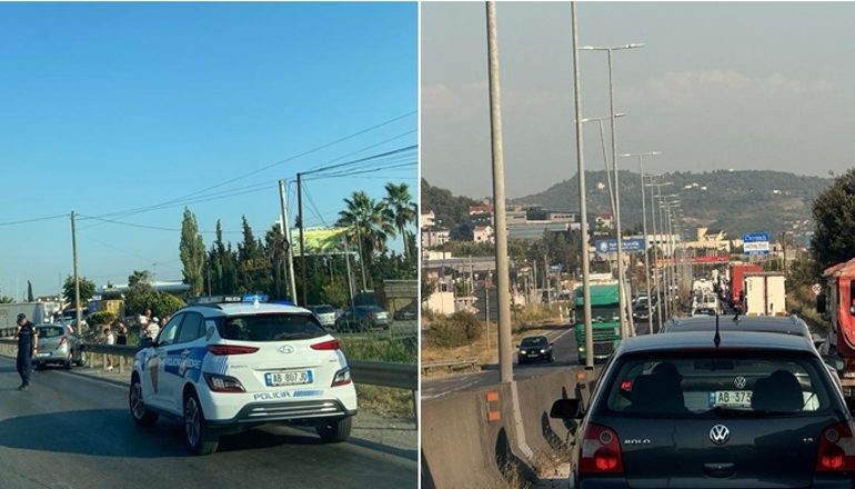 BLLOKOHET QARKULLIMI TIRANË-DURRËS/ Aksidenti që shkaktoi radhë të gjata trafiku