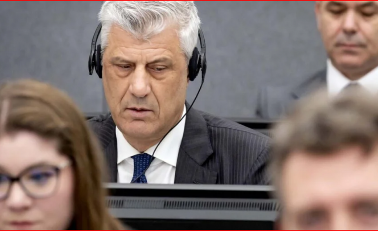 AKUZOHEN PËR KRIME LUFTE/ Mbrojtja e Thaçit në Hagë: Ish-kreu i UÇK-së nuk ishte në Kosovë për disa muaj gjatë konfliktit