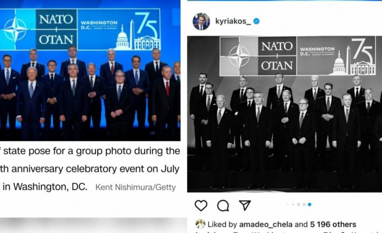 SKANDALI I MITSOTAKIS/ Retushon Ramën në foton zyrtare të Samitit të NATO-s