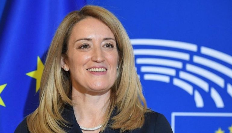 ROBERTA METSOLA RIZGJIDHET PRESIDENTE E PE/ Rama: Shqipëria pret të vijojë punën për forcimin e raporteve me BE-në