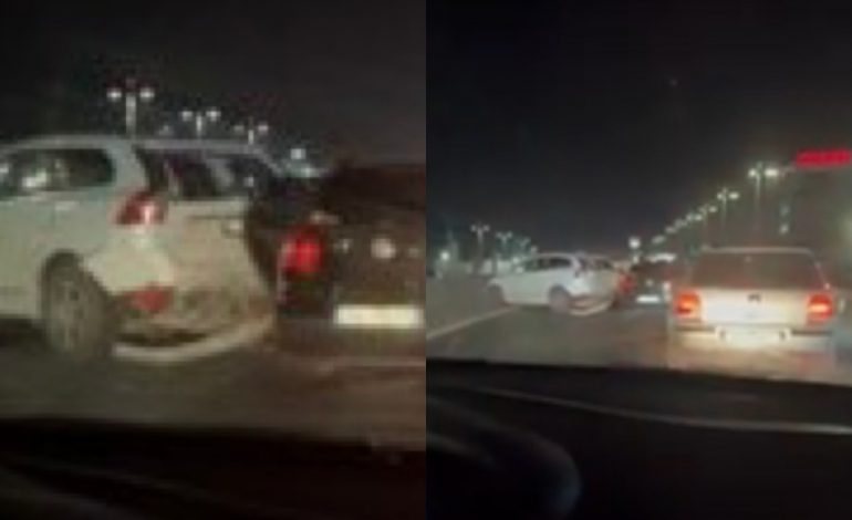 VIDEOLAJM/ Aksident në autostradën Tiranë-Durrës, përplasen disa automjete