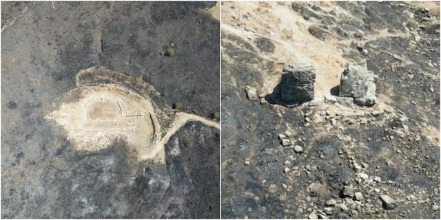 PAMJET/ U shkrumbua nga flakët një ditë më parë, ja çfarë ka mbetur nga parku arkeologjik i Finiqit