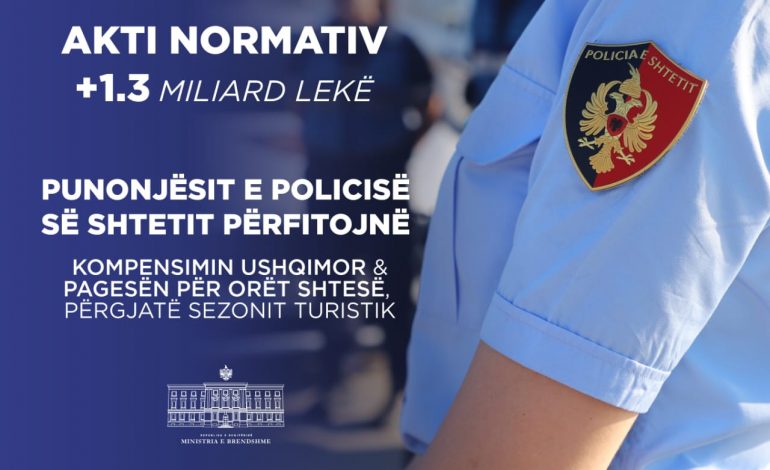 NË KRYE TË DETYRËS GJATË SEZONIT TURISTIK/ Qeveria miraton pagesat për orët shtesë të punonjësve të policisë dhe kompensimin financiar ushqimor