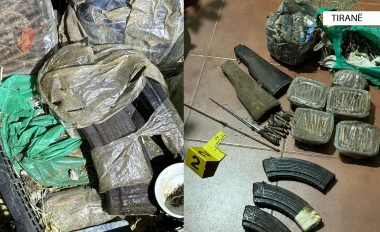 KULTIVONTE KANABIS/ Policia arreston 28-vjeçarin, në banesë i gjen granata, armë gjahu e municion luftarak