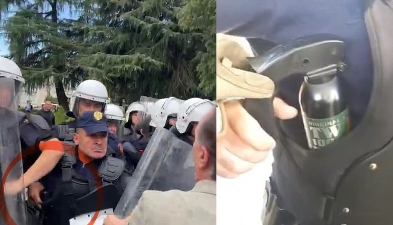 ARMË NË PËRPLASJEN PARA KUVENDIT? Merr fund “misteri”, ja video që tregon çfarë kishte efektivi i policisë në brez