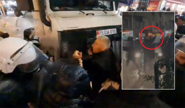 PAMJET/ Nallbati bën “heroin” dhe pengon rrugën e autobotit, i nxjerr gishtin e mesit policit