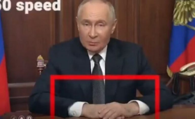 “DUART DHE GISHTAT I MBETËN…”/ Bild për daljen publike të Putin: Sjellje e çuditshme