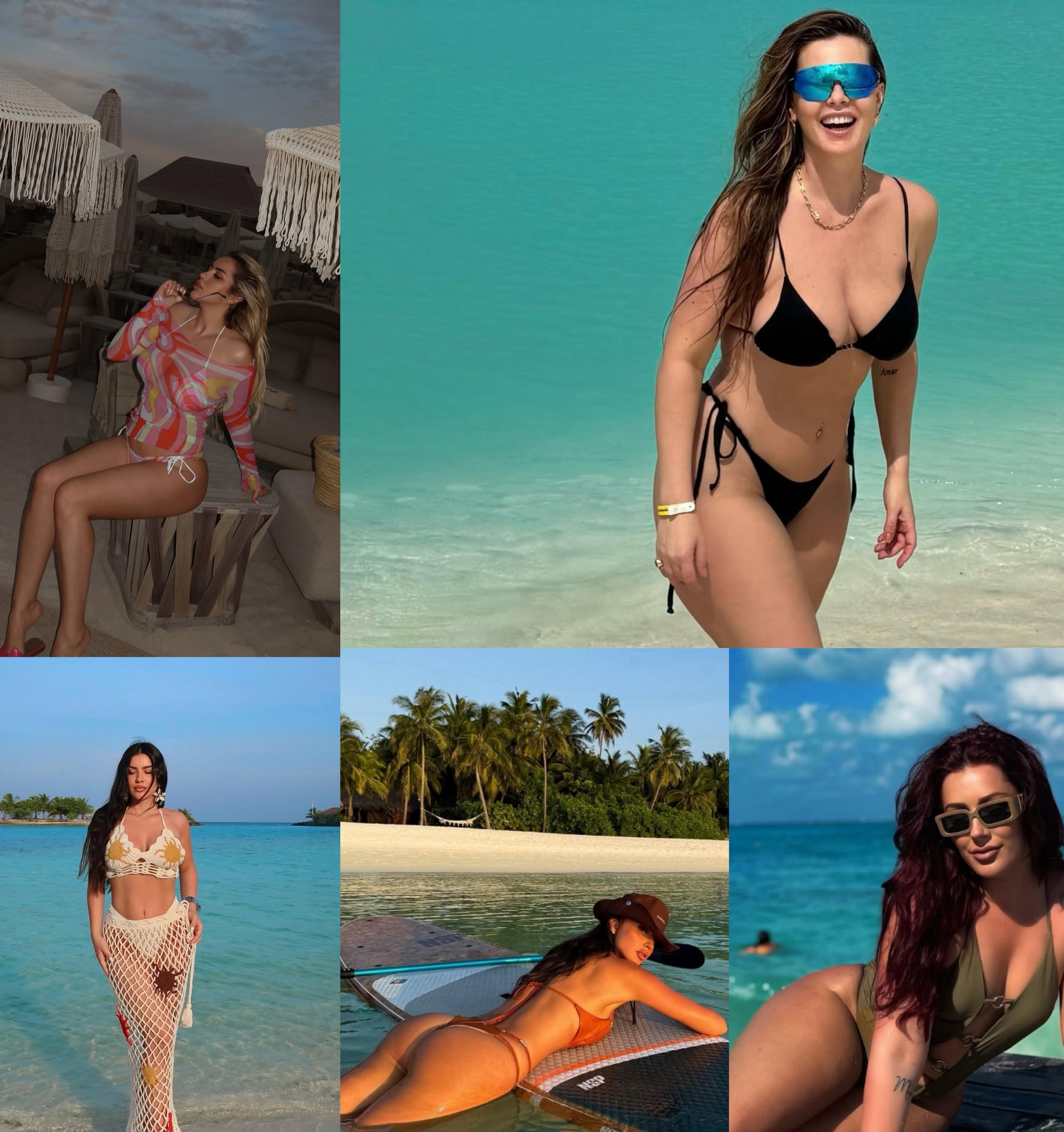 POZAT "E NXEHTA" ME BIKINI/ Kur vajzat e showbizzit zgjedhin si destinacion plazhin në këto ditë të ftohta