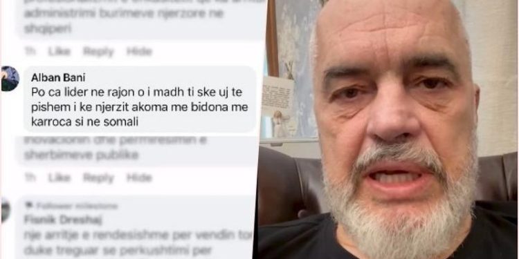 “JEMI PA UJË, SI NË SOMALI”/ Rama replikon me komentuesin: Mos shih me gjyzlykët e bretkosave të kënetës së opozitës