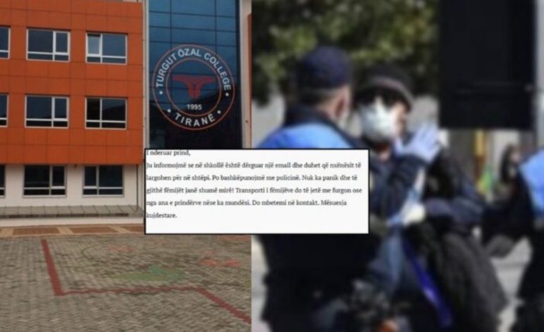 “NXËNËSIT DUHET TË LARGOHEN”/ Alarm për bombë te kolegji privat, ja mesazhi i shkollës për prindërit