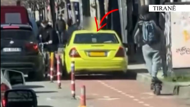 ÇUDIRAT SHQIPTARE/ Lëvizi me taksi në korsinë e biçikletave, e pëson shoferi
