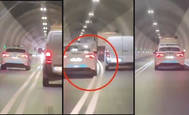 ME SHPEJTËSI NË RRUGËN E ARBRIT/ Automjeti i policisë vë në rrezik qytetarët, e pëson efektivi që parakaloi në tunel