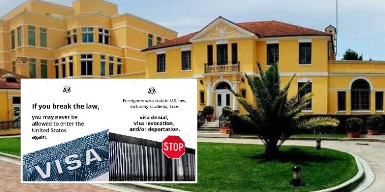 NJOFTIMI I RËNDËSISHËM PËR VIZAT/ Ambasada Amerikane: Nuk do të lejohen të hyjnë ata që…