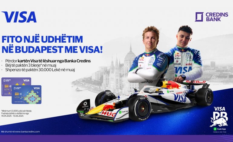 Visa & Credins bank një tjetër bashkëpunim strategjik! Jepi gaz dhe bëhu pjesë e lojës promocionale më të bukur të vitit!