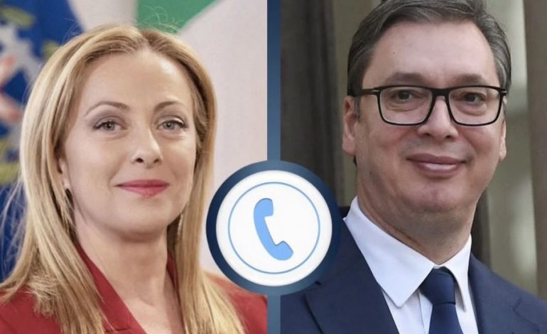 SERBI/ Vuçiç bisedë telefonike me Melonin: Vlerësojmë partneritetin strategjik me Italinë