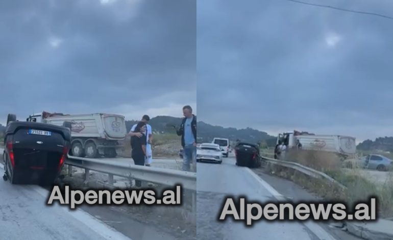 PAMJET E RËNDA/ Aksident në Vorë, përmbyset makina. Detajet e para nga vendngjarja