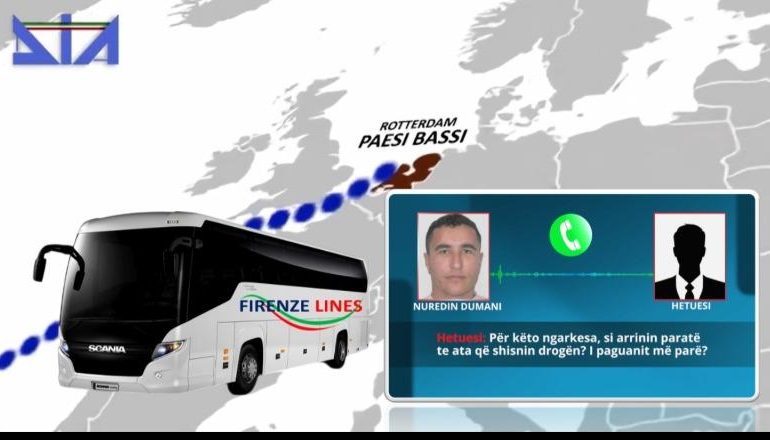 SI TRANSPORTOHESHIN PARATË E DROGËS? Nuredin Dumani hetuesve italianë: Me autobusë, nga Italia drejt Shqipërisë 12% shoferëve, anasjelltas 4%