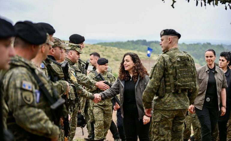 DEFENDER EUROPE 2025/ Vjosa Osmani takon Forcat e Sigurisë së Kosovës: Jemi krah për krah me SHBA dhe aleatët e NATO-s
