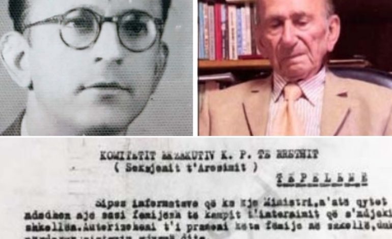 DOSSIER/ “Fëmijët e të internuarve t’i pranoni në shkollë”, shkresa e Shemsi Totozanit më 1950. Dënimi me 10 vite burg, akuzat