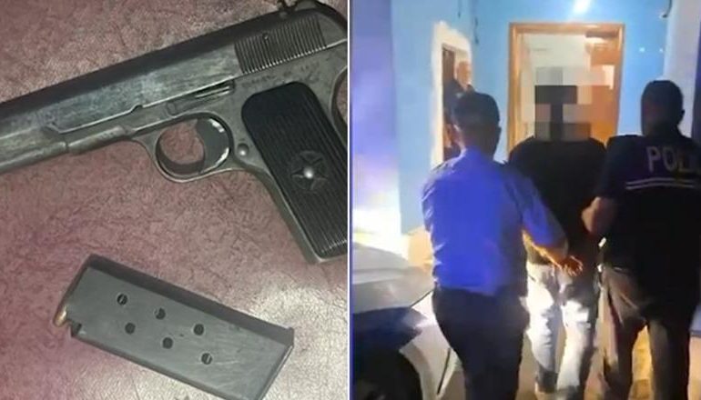 ME PISTOLETË NË BREZ/ Arrestohet 28-vjeçari në Vaun e Dejës