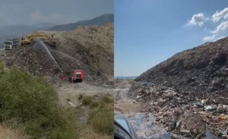 NJË JAVË MES FLAKËVE DHE TYMIT TOKSIK/ Shuhet zjarri në landfillin e Elbasanit