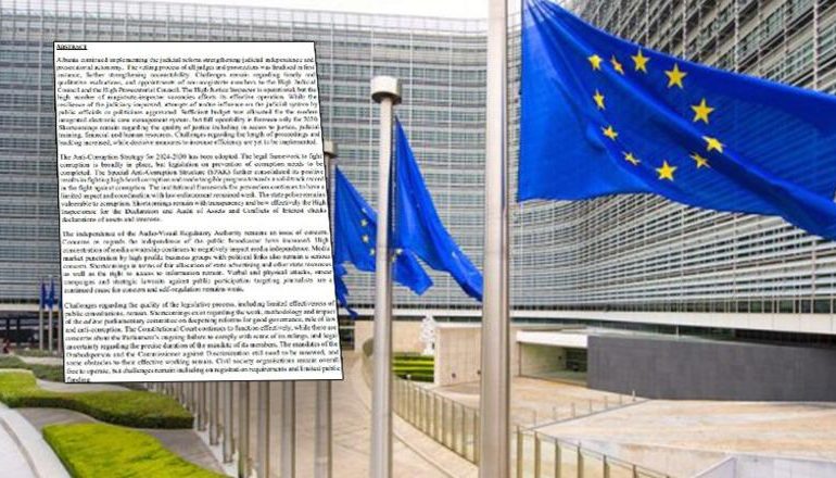 PUBLIKON RAPORTIN PËR SHTETIN E SË DREJTËS/ KE: Po konsolidohet drejtësia, SPAK punë të mirë. Kujdes me Komisionin ‘Xhafaj’! Kritika KLGJ e KLP